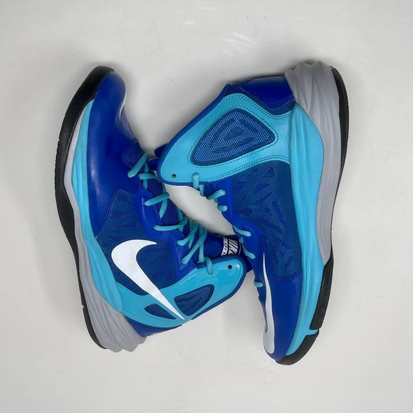 Nike Prime Hype DF Basketball Sneakers Mens 9 1/2 Blue White 3052 L.5.6 - Picture 10 of 13